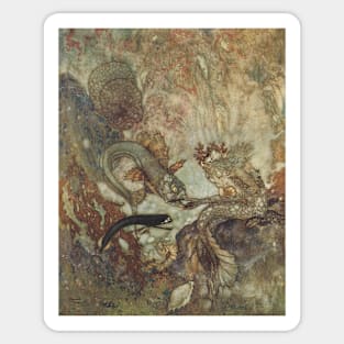 Vintage Fairy Tale, The Mermaid by Edmund Dulac Sticker